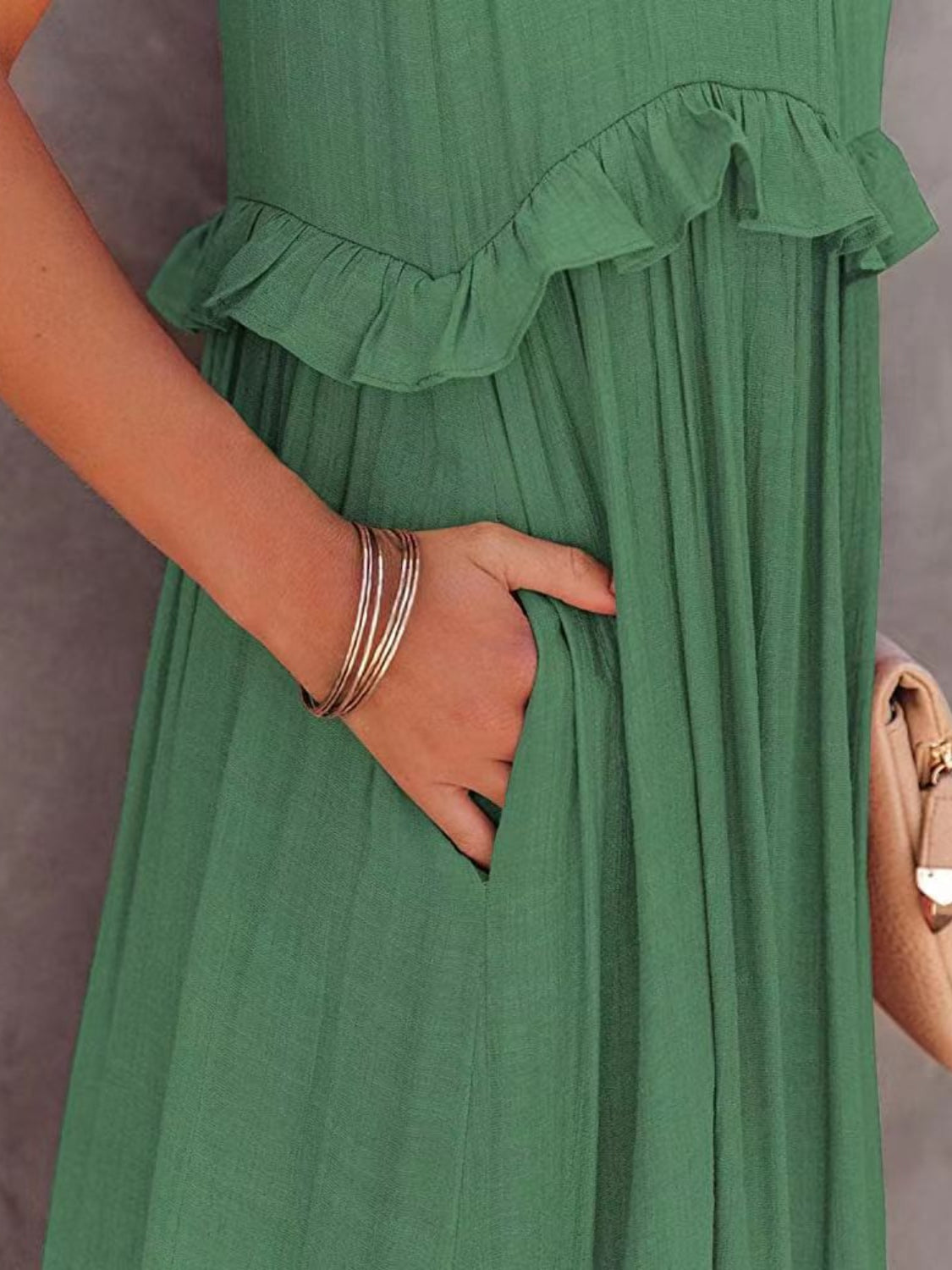 Hello Pockets Tiered Maxi Dress