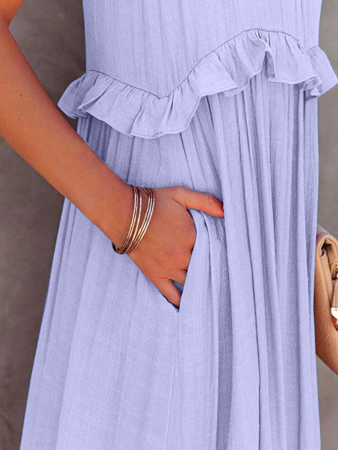 Hello Pockets Tiered Maxi Dress