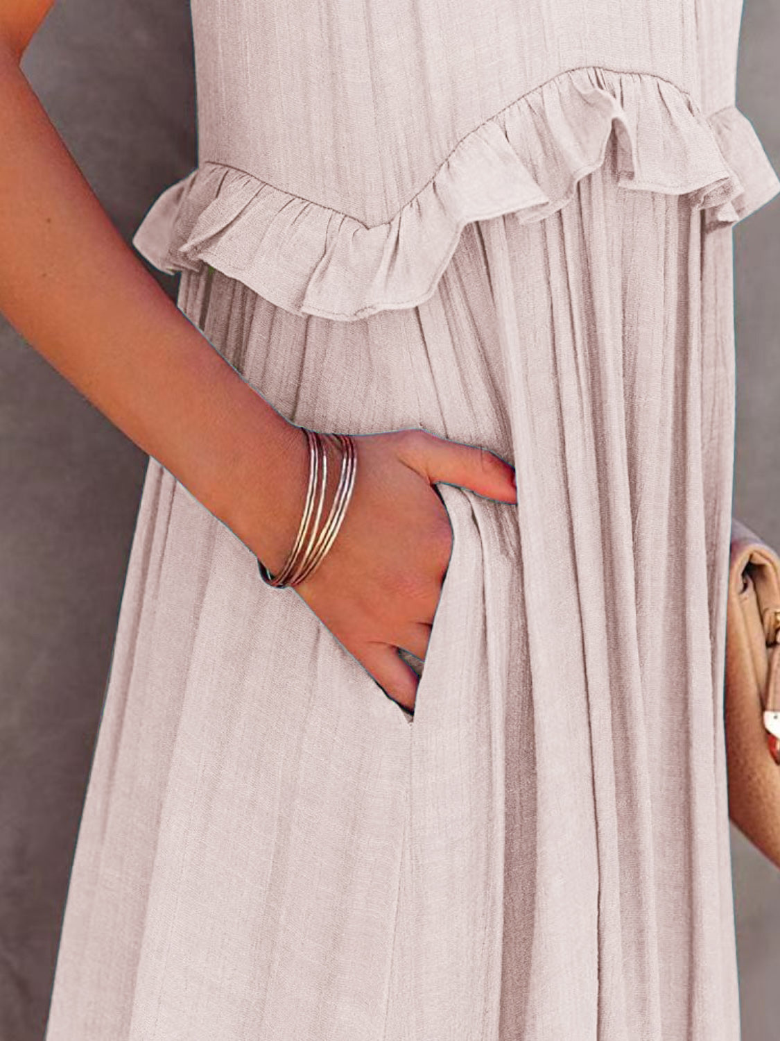 Hello Pockets Tiered Maxi Dress