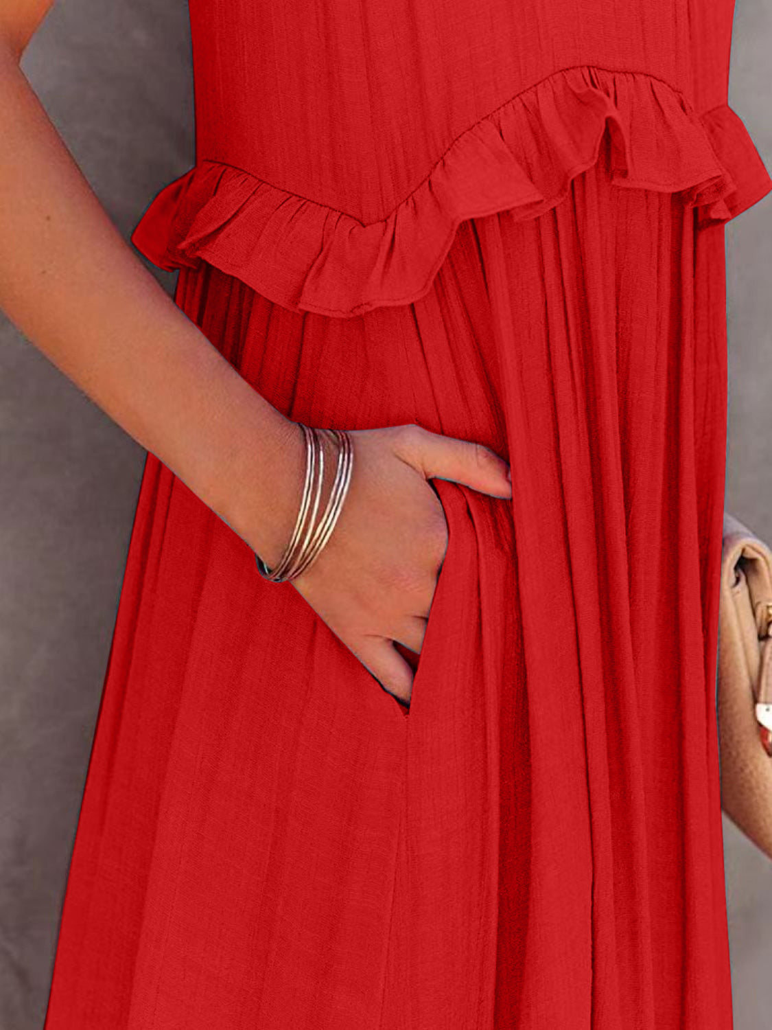Hello Pockets Tiered Maxi Dress