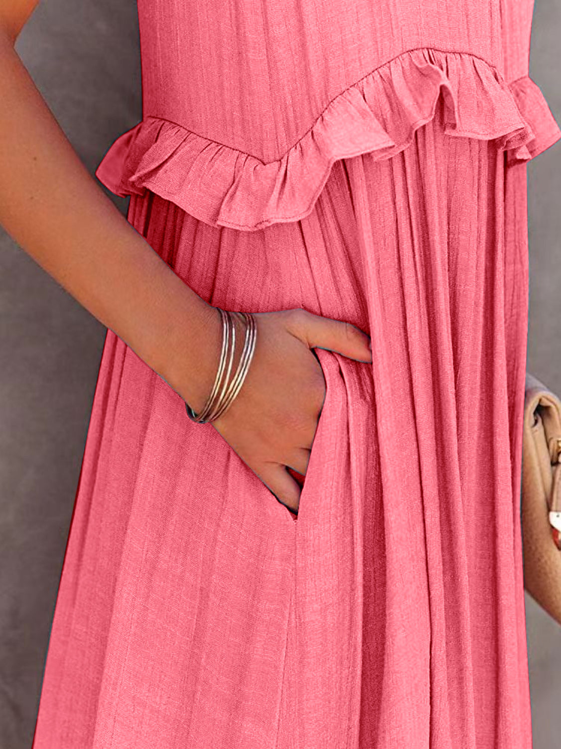 Hello Pockets Tiered Maxi Dress