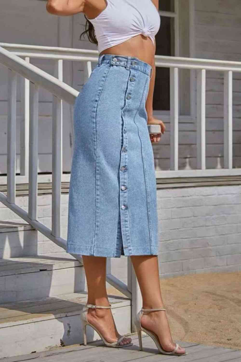 Lovely In Denim Skirt