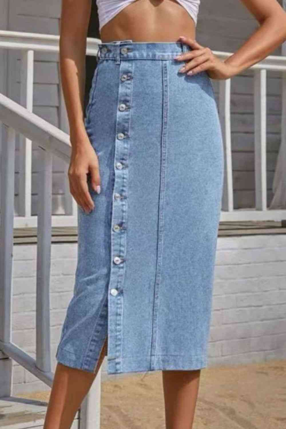 Lovely In Denim Skirt