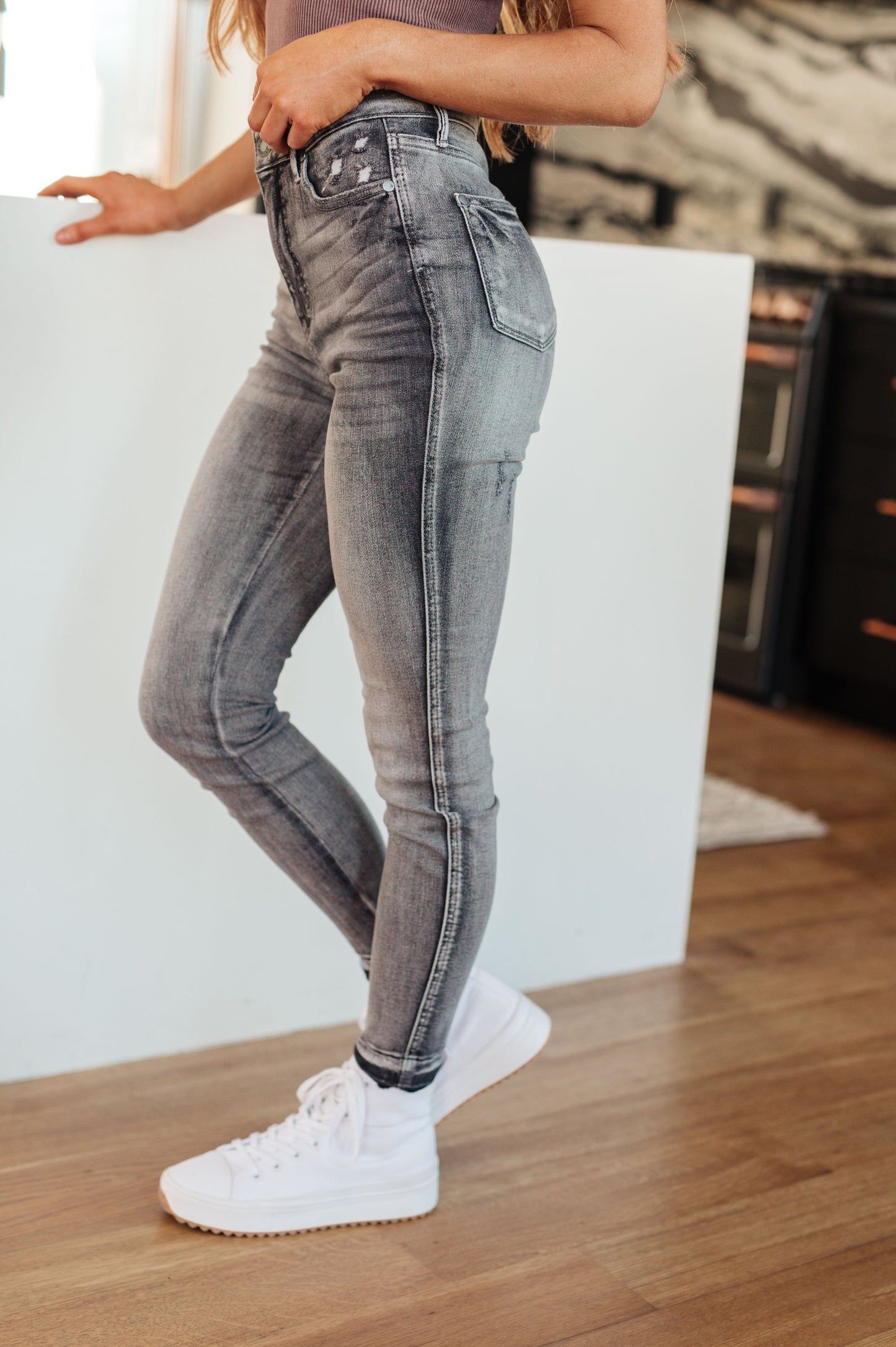 Judy Blue Hadley High Rise Release Hem Skinny