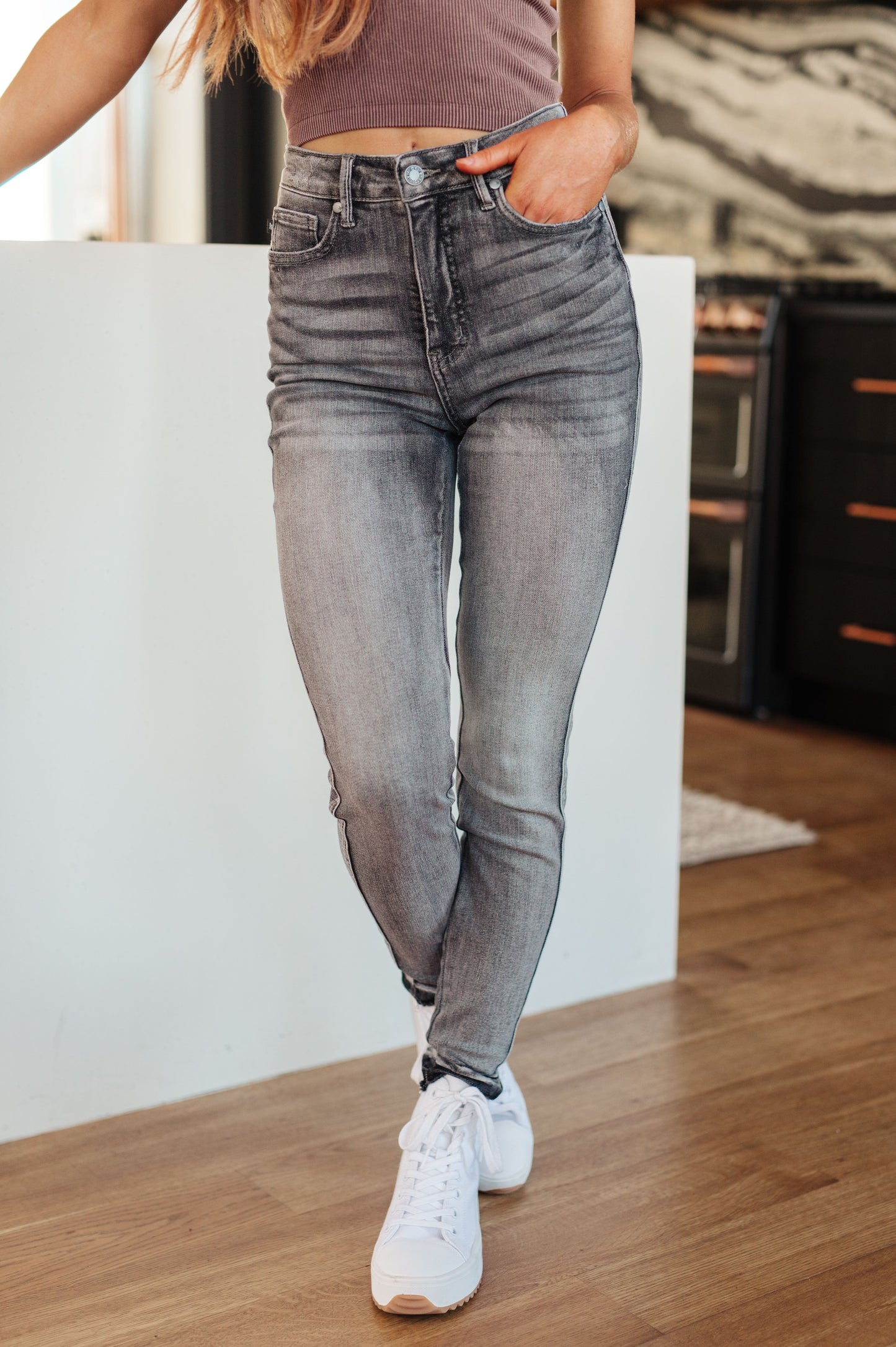 Judy Blue Hadley High Rise Release Hem Skinny