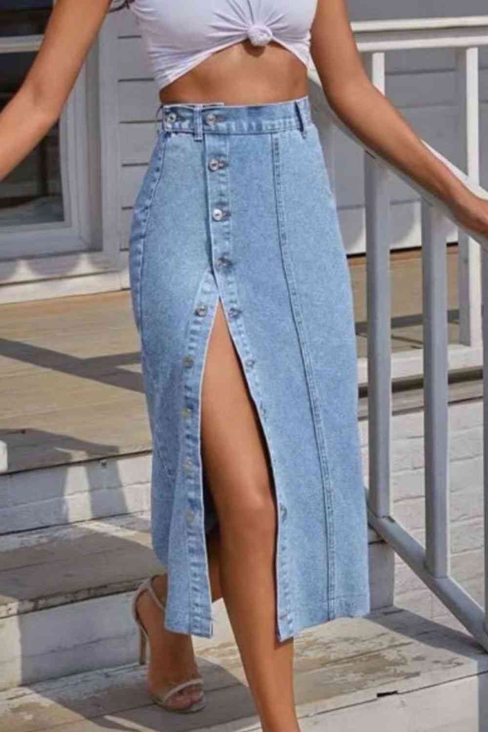 Lovely In Denim Skirt