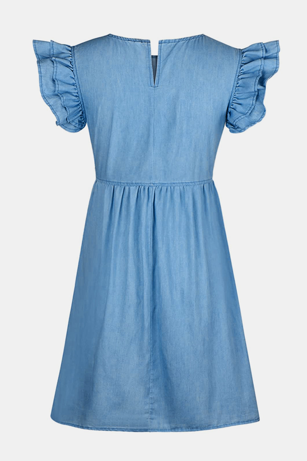 Little Miss Innocent  Cap Sleeve Denim Dress