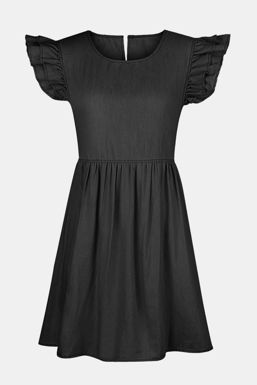 Little Miss Innocent  Cap Sleeve Denim Dress