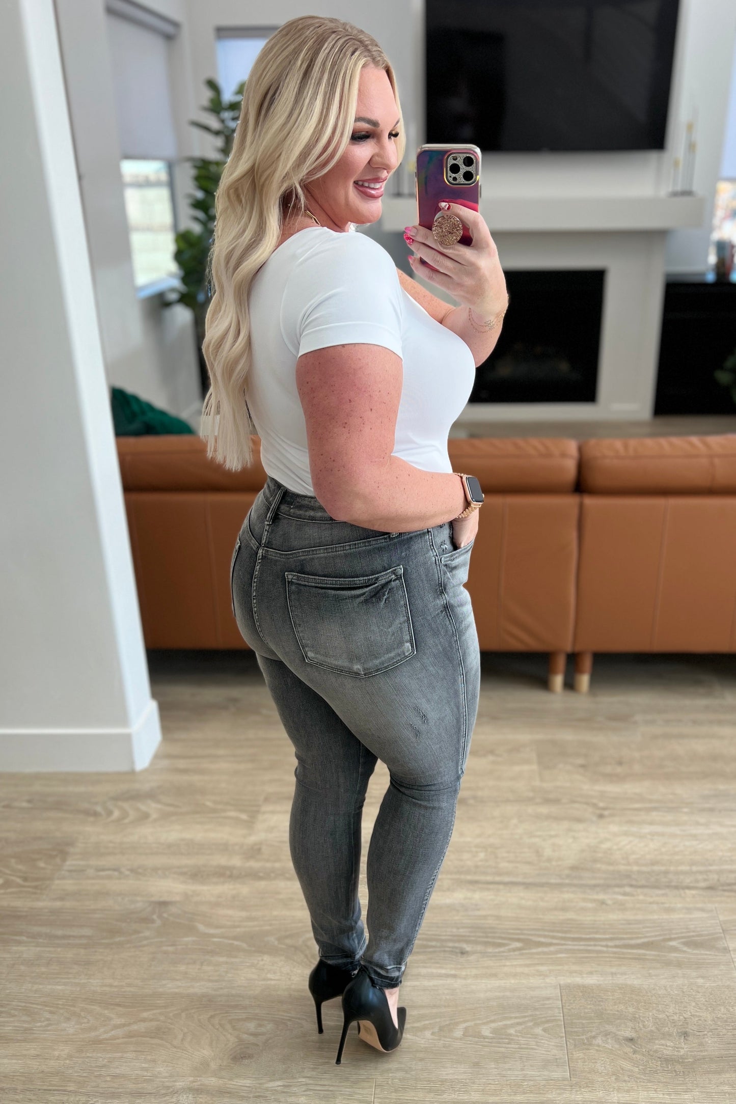 Judy Blue Hadley High Rise Release Hem Skinny